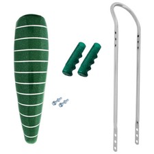 20" LOWIRDER SPARKLE GREEN STRIPE BANANA SEAT W/SISSY BAR GRIPS FOR 20" BIKE