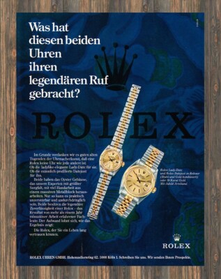 Rolex Datejust - Reklame Werbeanzeige Original-Werbung 1979 (2)
