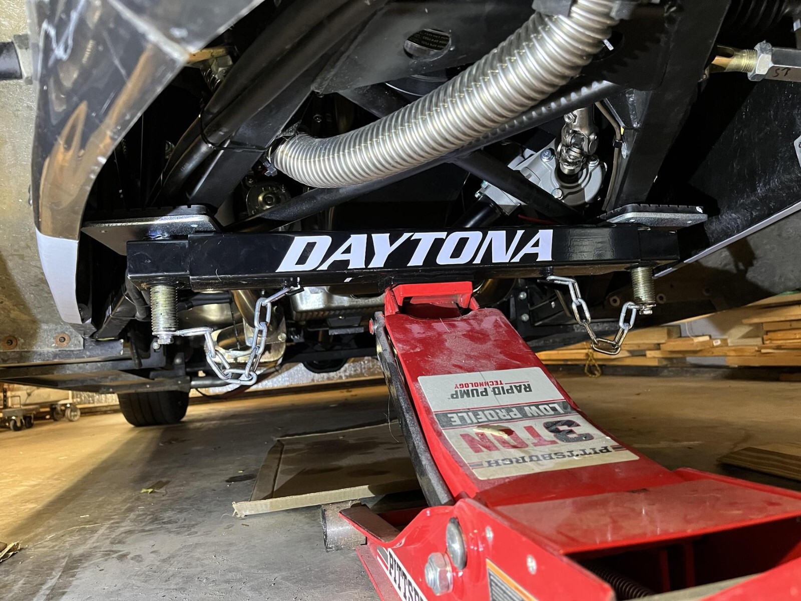 2 Ton Steel Floor Jack Cross Beam Adapter Saddle Heavy Duty Service