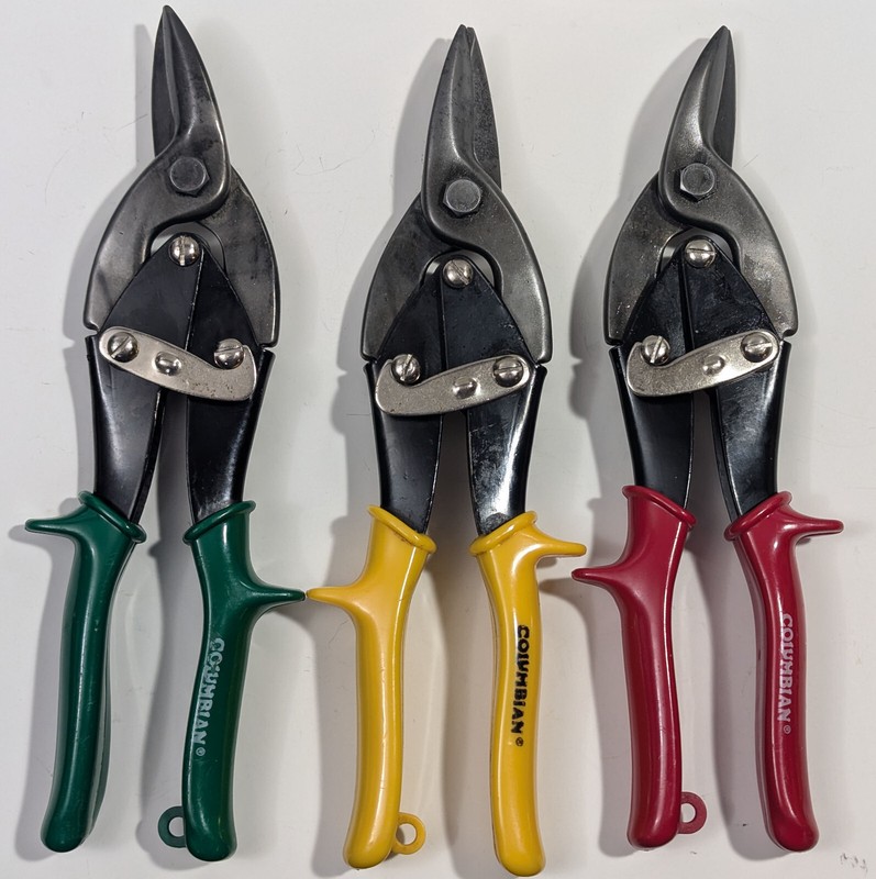 Columbian Straight Left and Right Cut Aviation Tin Snips Set 10"