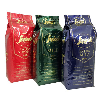 Segafredo extra strong, mild, extra mild,  3 x 1000g - Caffe Milano