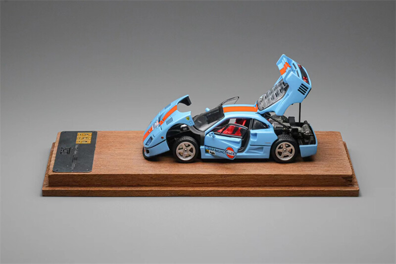 PGM 1:64 Ferrari F40 Gulf Diecast - Full Open Luxury