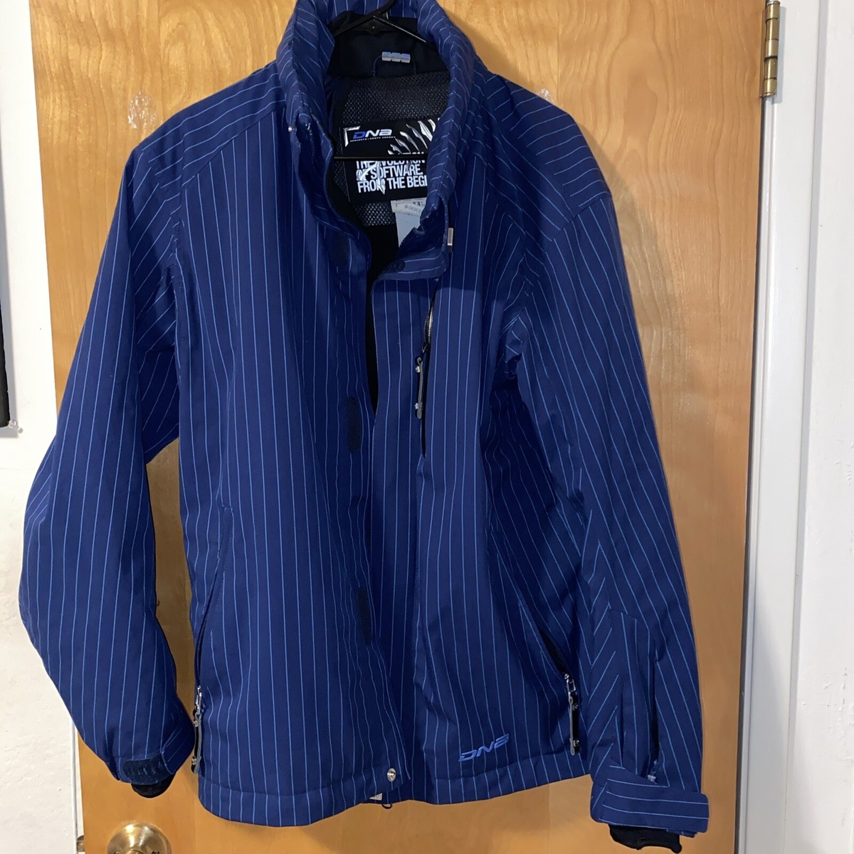 DNA Descente North America Mens Size S Blue Striped Snow Ski