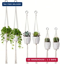 6 Pack Macrame Plant Hanger, Indoor Hanging Plants Holder, 3 Sizes 39"/31"/23",