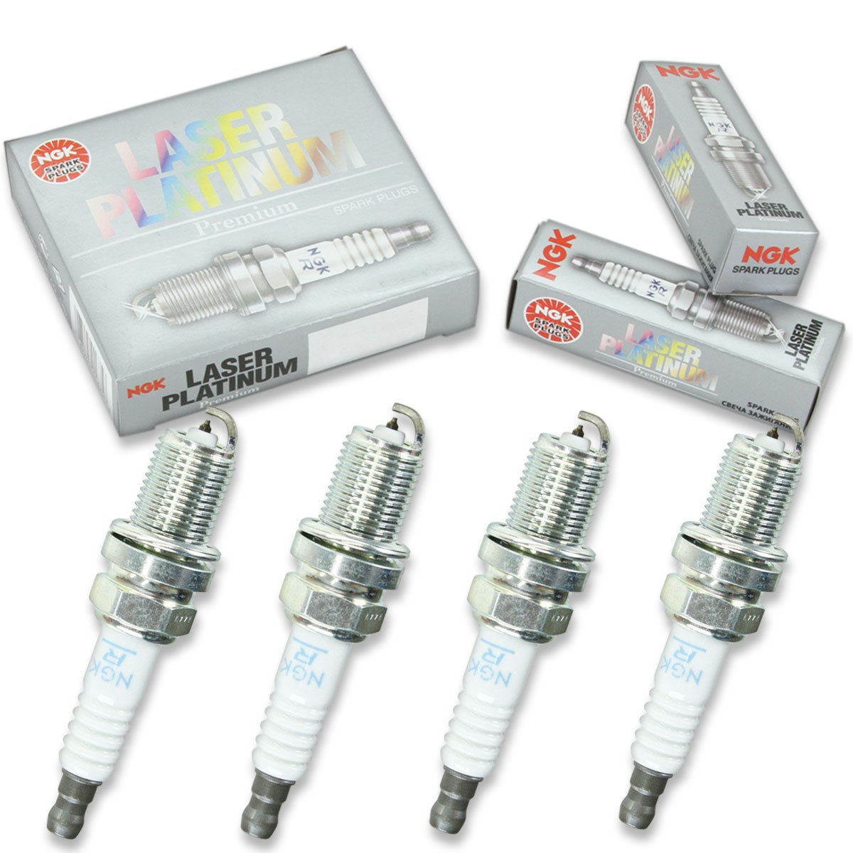 4 pc NGK 6458 PFR6Q Laser Platinum Spark Plugs for PK20PR-L11 FR7KPP33 aw