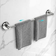 Adjustable Suction Cup Towel Bar Bathroom Wall,14.6Inch 24 Inch Towel Racks