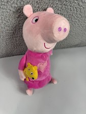 Vintage Peppa Pig Sleep N Oink Talking Musical Plush Stuffed Animal 14" Works
