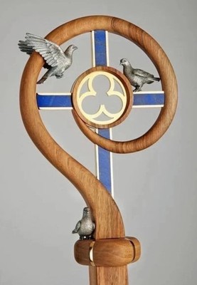Wood CROZIER Polish Staff Crosier Bishop Quality Craftsmanship, 72'' Christmas U