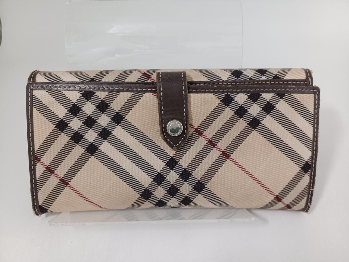 小物 BURBERRY BLUE LABEL check long wallet BURBERRY BLUE LABEL Long Wallet Nova Check Beige | eBay