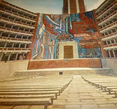 1948/PAINTER/ARTIST/JOSE CLEMENTE OROZKO/MURAL @ NEW NORMAL SCHOOL/MEXICO