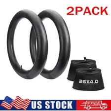 2 Pack 26'' x 4.0 Fat Tire Inner Tube 32mm Schrader Valve 2 Tire Levers Included