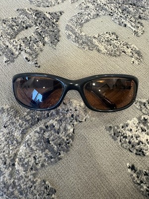 Vintage Serengeti Sunglasses Bromo 6758 Black w/brown Lenses Made In Italy 