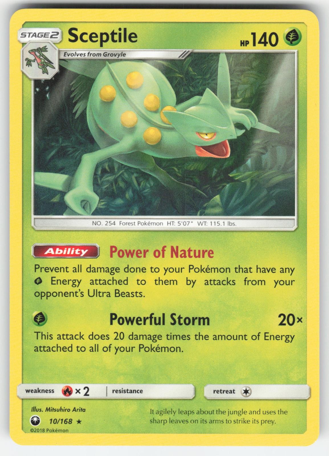 Sceptile 10/168 Rare Celestial Storm Pokemon Near Mint