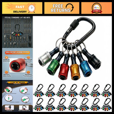 90PCS Keychain Bit Holders - 1/4 Socket Hex S...