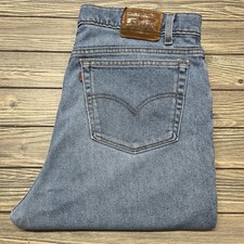 Vintage 90s Levis Brown Tab 540 Flex Y2K Relaxed Fit Blue Jeans Men Sz 40 x 30
