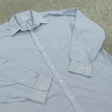 Brooks Brothers Dress Shirt Mens 18 6/7 Button Down Regent Fit Non Iron