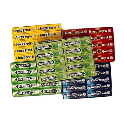 10x Wrigley's Doublemint, Big Red, Spearmint, Juicy Fruit, Winterfresh Kaugummi