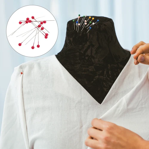 800pcs Sewing Pins Round Pearl Dressmaking Corsage Pins Straight Pins Red - Picture 6 of 6
