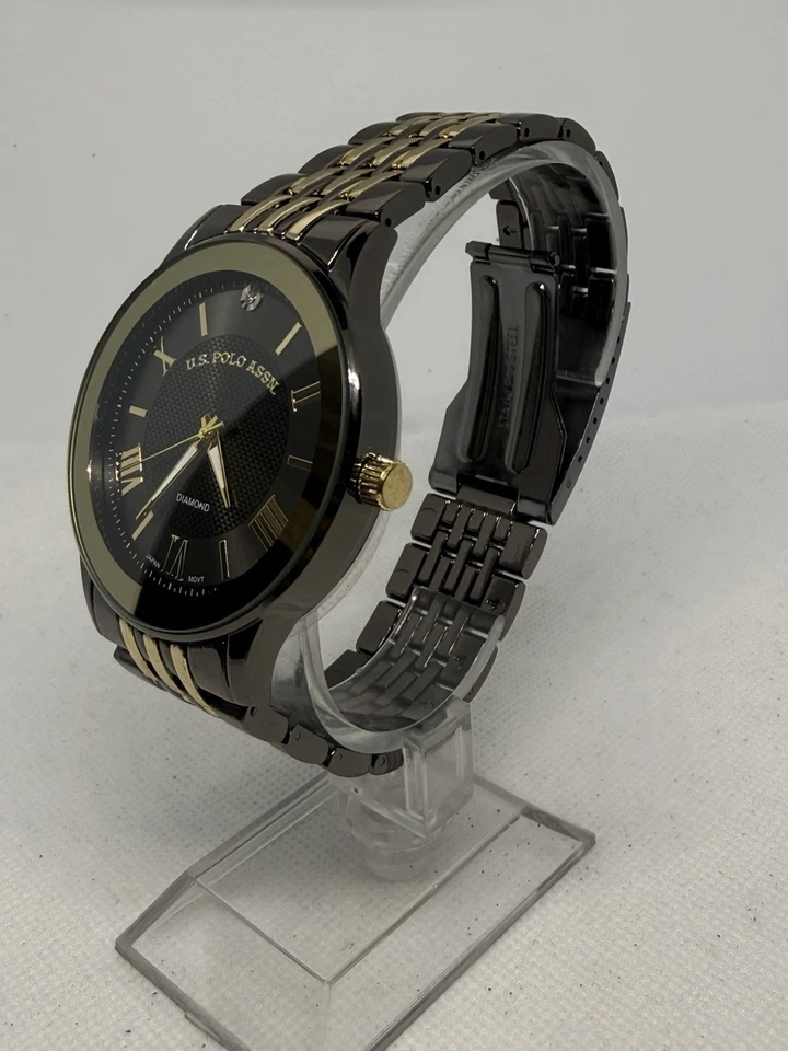 U.S. Polo Assn. Men's USC80733WM Two-Tone Gunmetal Gold Quartz Men’s Watch - Image 2 of 4