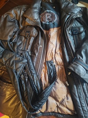Hugo Boss Herren Lederjacke, Größe 56  Steppfutter/Winter