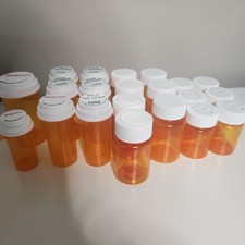 Mixed Lot of 21 Empty Prescription Plastic Bottles, Crafts, Hobbies