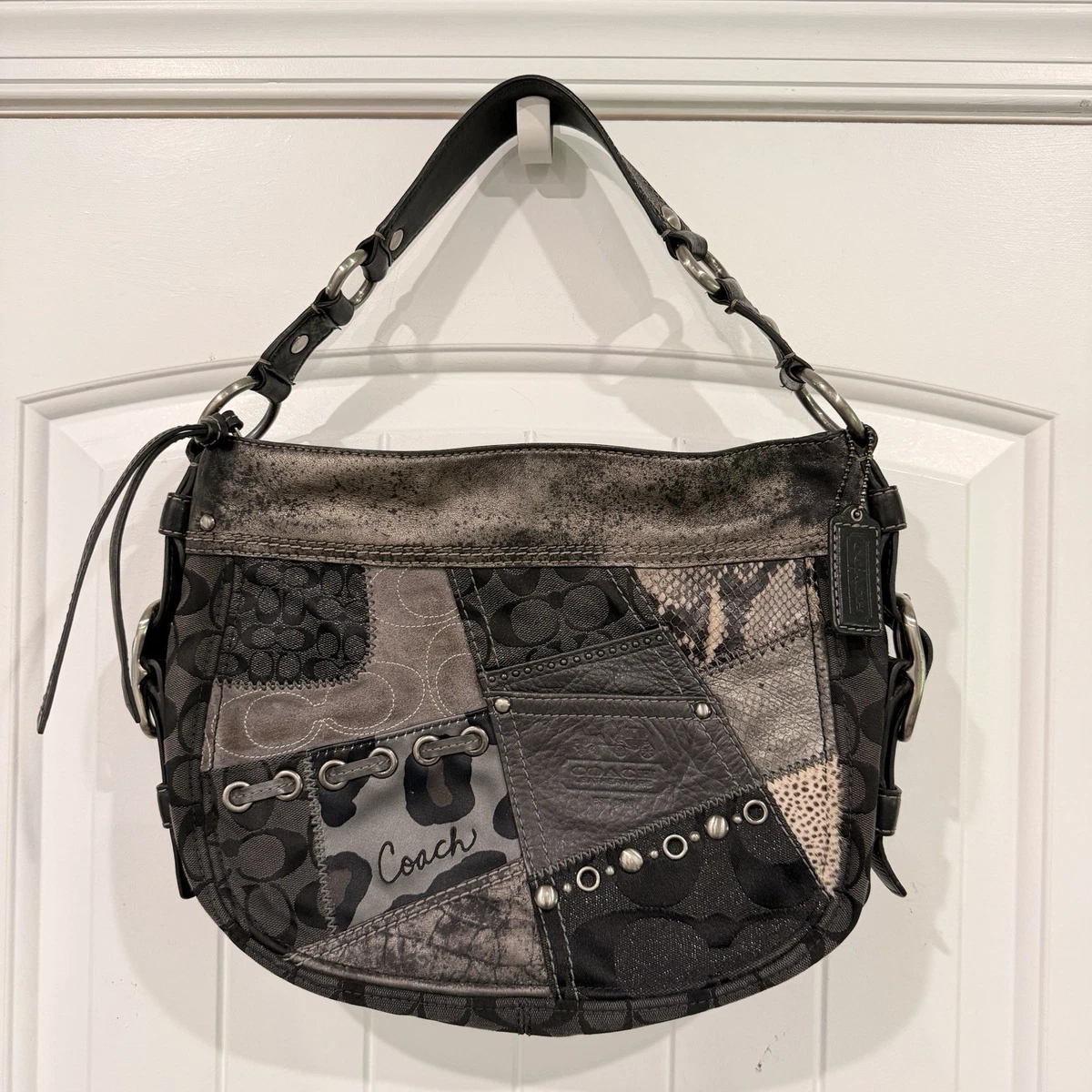 Coach Patchwork Zip Canvas Exterior Bags & Handbags for Women for
