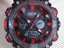 -Armbanduhr NAUTEC NO LIMIT Quarz Alarm Chrono 10 ATM Wasserdicht Illuminator