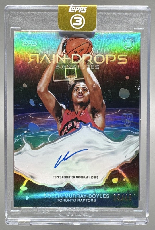 Collin Murray-Boyles 2025 Topps Three #RS-CM Raindrops Signatures RC Auto /49