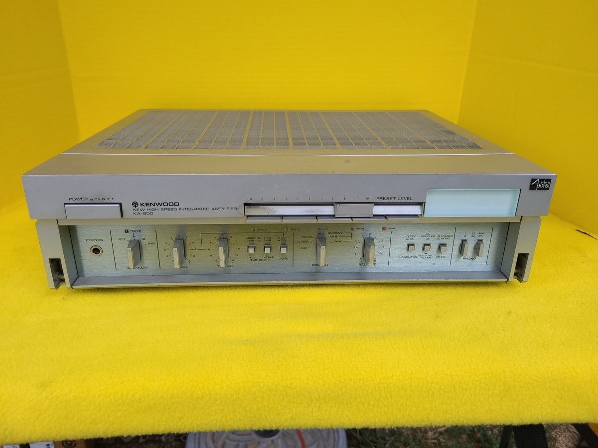 KENWOOD KA-900 AMPLIFIER (1980) Tested and Works Silver Vintage