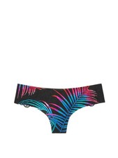 Victoria's Secret PINK No-Show Lace Trim Thong Panty Night Palm