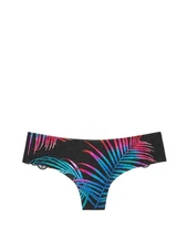 Victoria's Secret PINK No-Show Lace Trim Thong Panty Night Palm