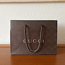 GUCCI 9  x 6 3/4  X 4 1/4  Authentic Paper Gift/Shopping Bag Small