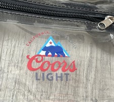 Clear Vinyl Sports Game Crossbody Bag, Choose Chill California, Coors Light Beer