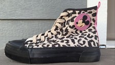 ZARA Disney Mickey Mouse Girls High Top Sneakers Leopard Print Size 4 NWT