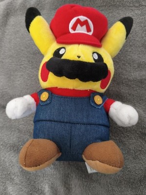 Pokemon Center Limited Mario Pikachu Plüschtier Selten Sammlerstück Neu