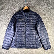 Patagonia Women s XL Down Sweater Jacket Blue Puffer Full Zip Quilted Outdoor