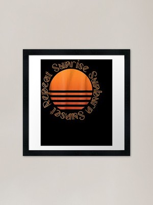 Gerahmtes Wandbild Poster Sonnenbrand Sonnenuntergang Wiederholung Sommer