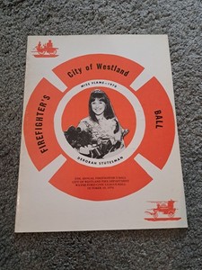 1970 Westland Michigan Firefighter's Ball Program Fire Department