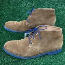 Johnston Murphy Wallace Chukka Boots Brown Suede Blue Laces Desert Shoes 5910236