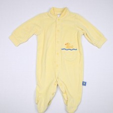 Vintage Carter  s Yellow Duck Terry Cloth Footed Sleeper Size 0-3 Mos