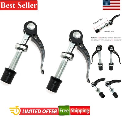 Durable M8x65 Quick Release Bike Seat Clamps - 2-Pack for Enhanced Ride Safety