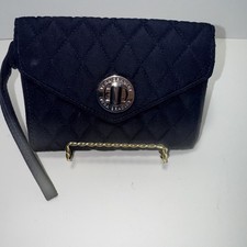 Vera Bradley Your Turn Smartphone Wristlet NAVY Blue Quilted PRE-OWNED