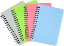 Spiral Notebook Small Poet Notebook 4.1''x5.9'' A6 Mini Journal Plastic