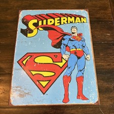 Superman DC Comics Retro Metal Tin Sign 12.5" x 16" Made in the USA