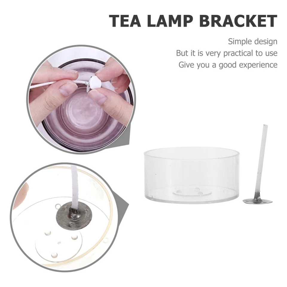 Kit de suministros redondos para hacer velas taza de tealight de plástico velas hágalo usted mismo Foto 4 de 4