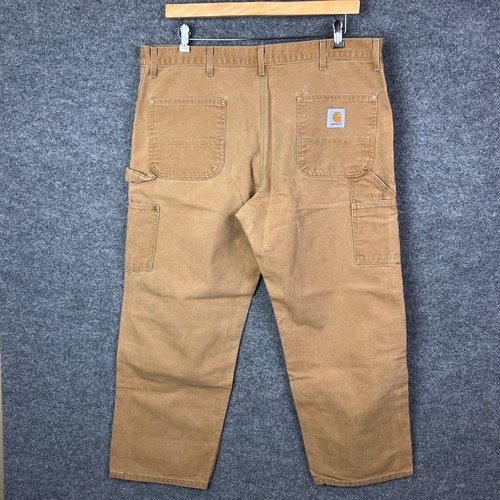 Carhartt Mens Double Knee Work Pants Brown Cotton Canvas Carpenter Size 42x30 - Picture 2 of 10