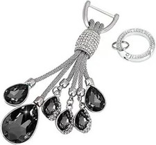 Fashion Bling Rhinestone Car Keychain with Screwdriver, Vehicle K Color: Black