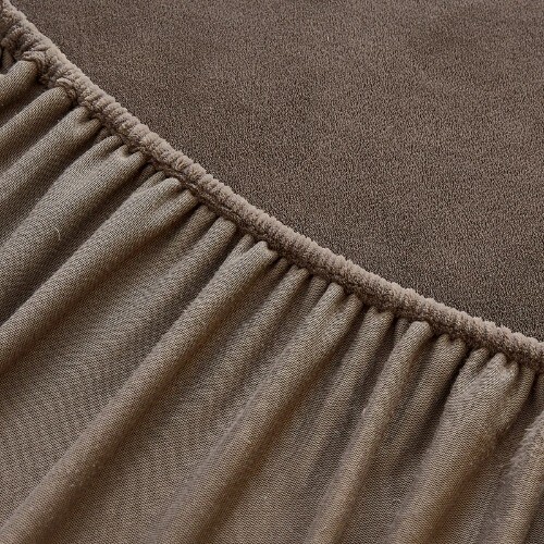 Thick Coral Fleece Quilted Bed Fitted Sheet SolidColor King Queen Size Soft Warm - Bild 6 von 28