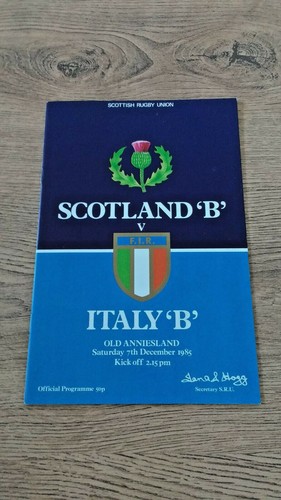 Scotland v Italy Rugby Union Programmes 1985 - 2011 - Picture 2 of 15