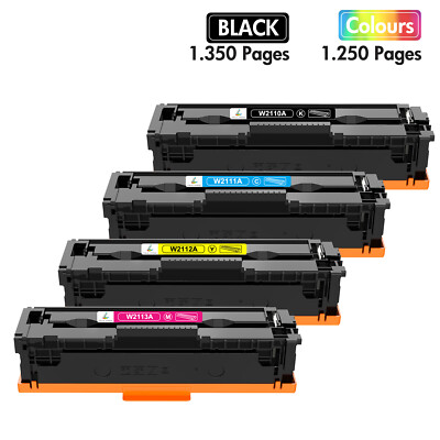 4P For HP LaserJet Pro M283cdw M283fdw Color Toner (No Chip) W2110A 206A ink